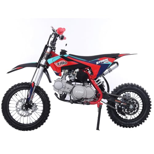 X-PRO Storm 125cc Zongshen Engine Kids Dirt Bike Pit Bike Youth Dirt Pit Bike with 4-Speed Manual Transmission,Big 14"/12" Tires!