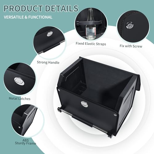 Car Organizer Trunk, Collapsible Leather with Lid, Auto Cargo Storage a7