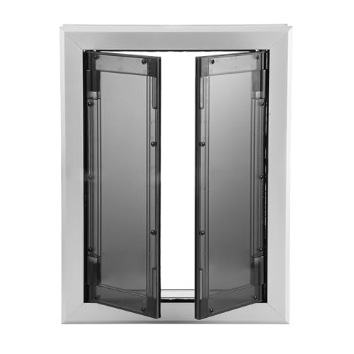 Weatherproof Aluminum Dog Door for Large Dogs and Cats A7k