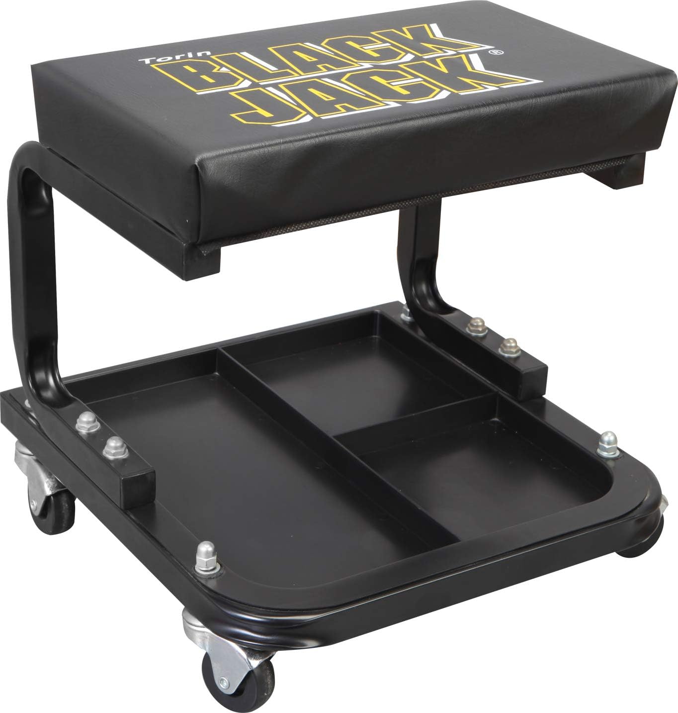 Garage Rolling Creeper Seat with Tool Tray Black k7