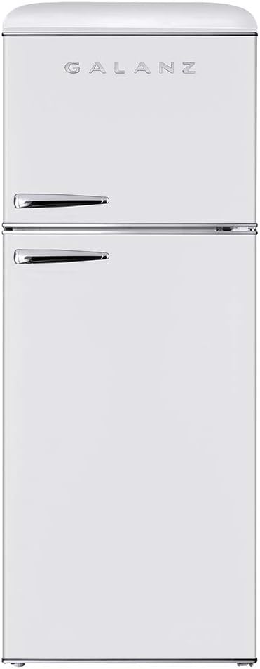 Retro Top Mount Refrigerator, Dual Door, 7.6 Cu Ft, White k7