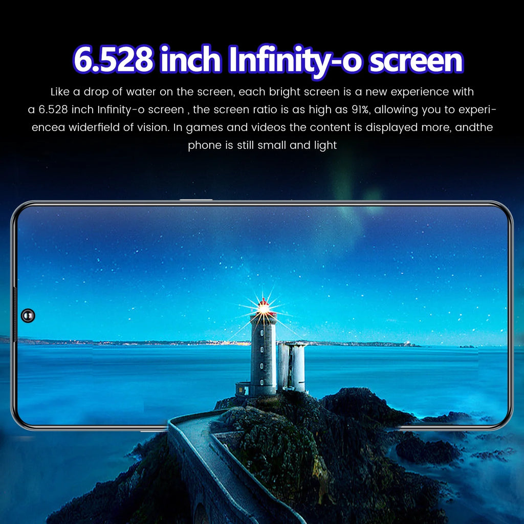 Unlocked Android Smartphone 4G Dual Sim 6.52" Black 8k