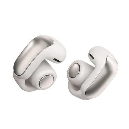 Bose Ultra Open Bluetooth Earbuds, True Wireless Earbuds with OpenAudio for Awareness, Clip On Design for Comfort, Immersive Audio, Up to 48 Hrs of Playtime, White Smoke