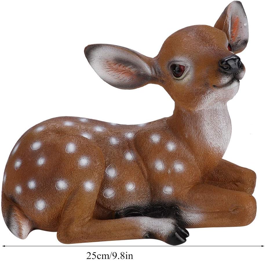 Deer Figurine Garden Statue Patio Decor a7