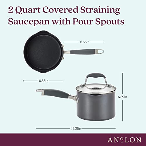 Hard-Anodized Nonstick Skillet 2-Piece Set with Saucepan k7m