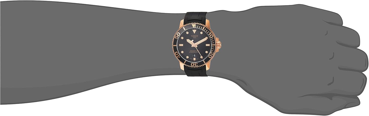 Men's Automatic Watch Black Rubber 42mm A7