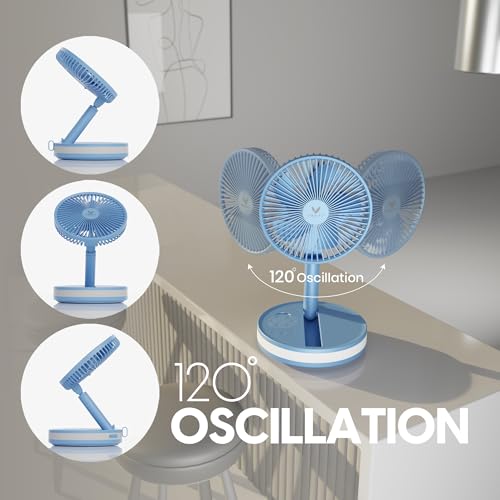 Portable Wireless Fan with 4 Speeds and Remote Control k7p