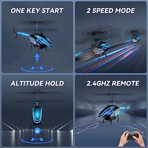 RC Helicopter for Kids, 30Mins Flight, LED Lights, Altitude Hold a7