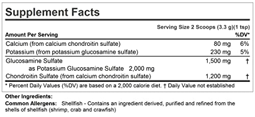 Glucosamine 1500 Chondroitin 1200 Powder, 180 Servings k7