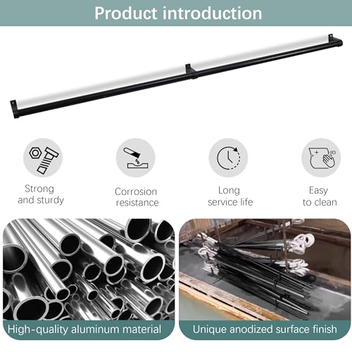Stair Handrail Kit 6ft Aluminum Indoor Outdoor 4k