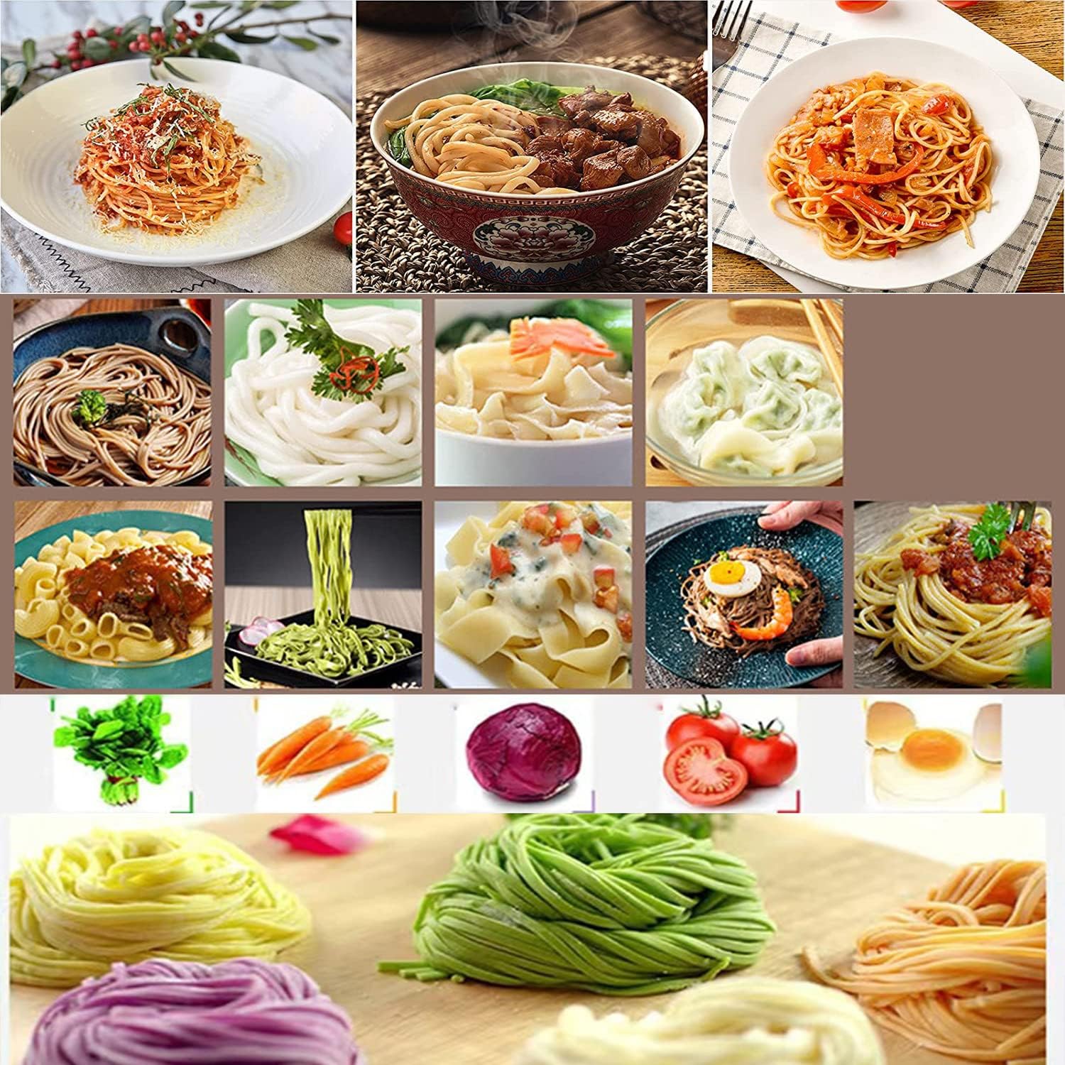 Electric Pasta Maker Machine with 13 Noodle Molds 260W k7