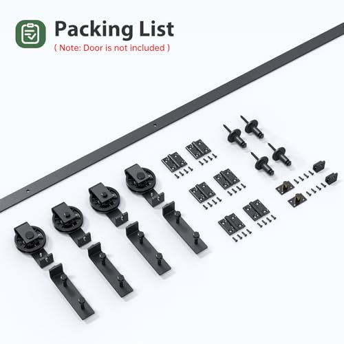 Bifold Sliding Barn Door Hardware Track Kit 4f