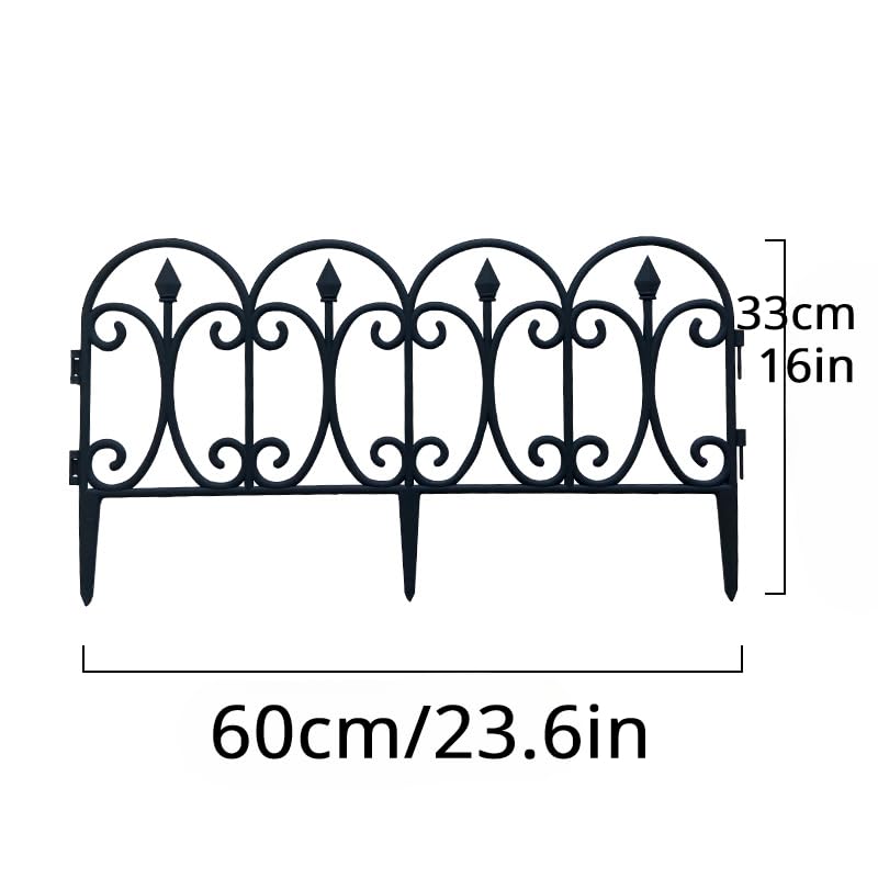 Decorative Garden Border Fence 13in Outdoor Plastic Panels k7