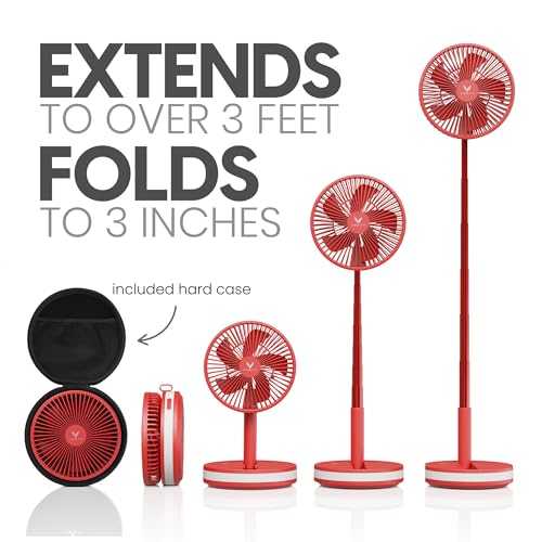 Portable Wireless Fan with 4 Speeds and Remote Control k7p