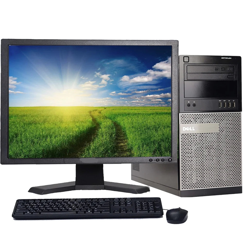 Restored Dell OptiPlex Windows 10 Professional Desktop Computer Tower Intel Core i3 Processor 8GB RAM 500GB Hard Drive DVD-RW with 22" LCD Wi-fi Keyboard and Mouse - PC (Refurbished) - Curated Treasures Market