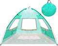 2 Person Pop Up Beach Tent, Anti-UV Beach Shelter, Easy Step Up, 3 Mesh Windows and 6 Sandy Bags, Keep Your Beach Trip Cool(Green)