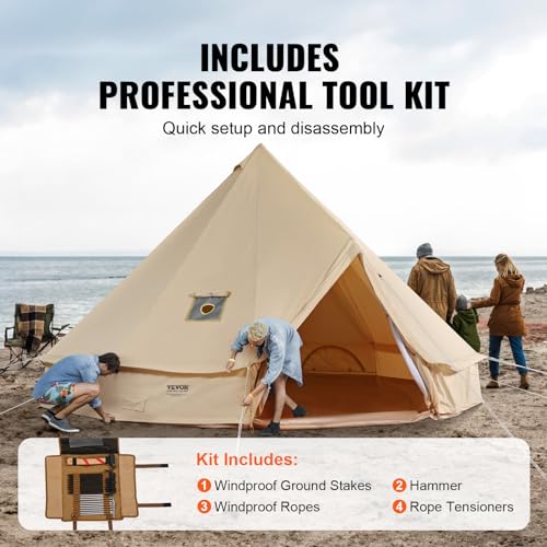 Canvas Bell Tent 4 Season 6m Yurt Camping Stove Jack p7K