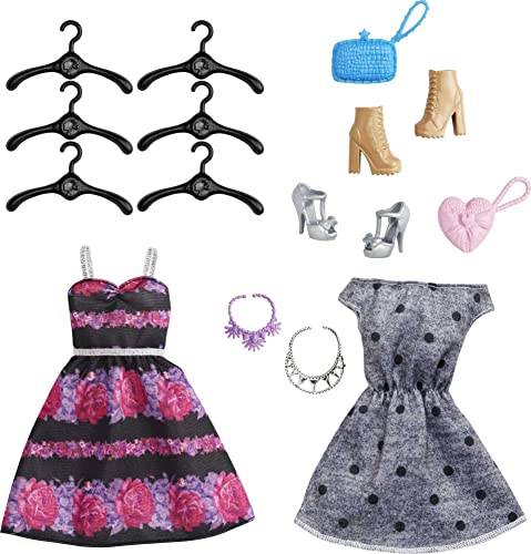Fashion Doll & Closet Playset with Clothes, 12 Accessories, Pink Toy Storage a7