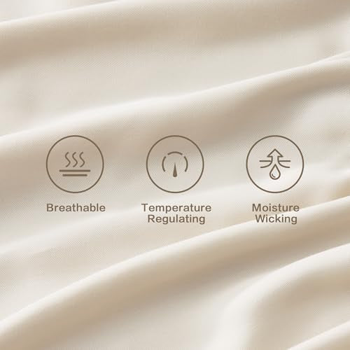 Queen Sheets Set, Cooling Bamboo Bedding, Deep Pocket, Dark Green K7