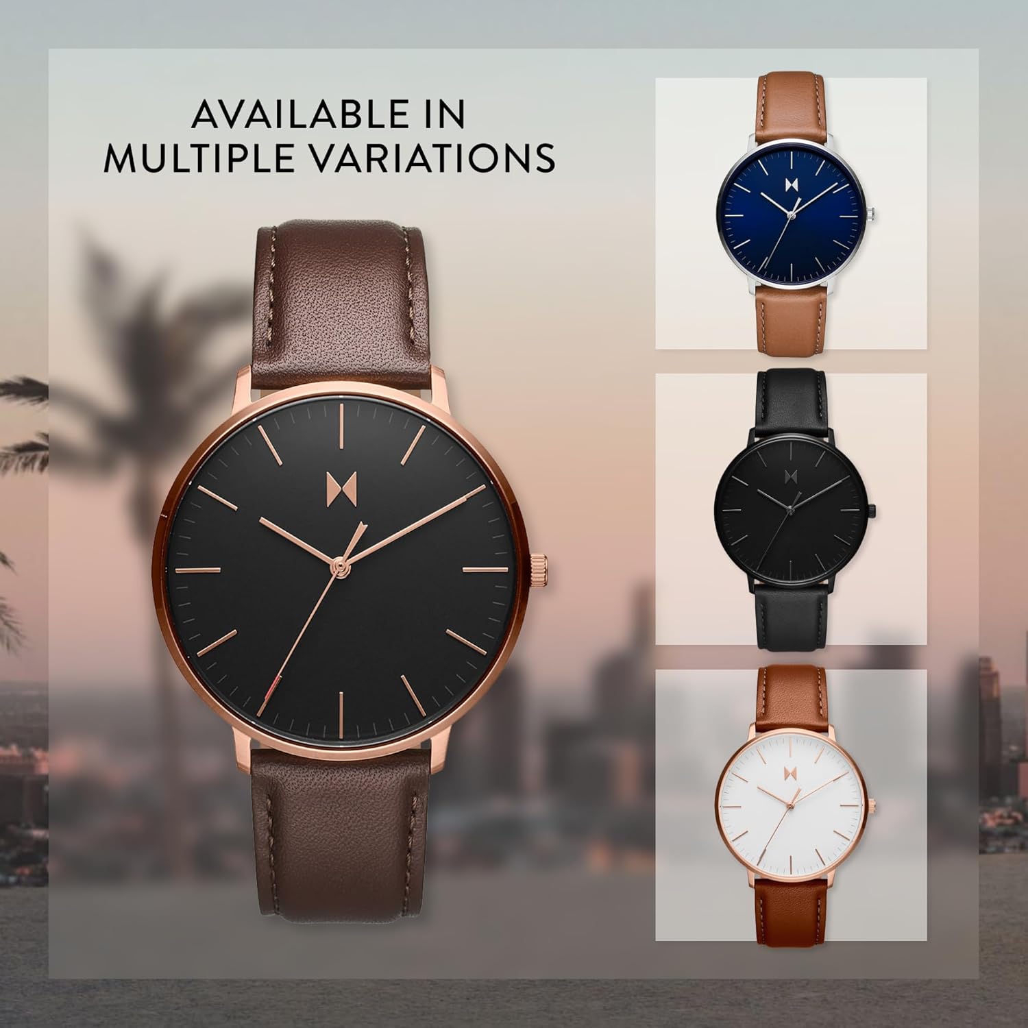 Men's Slim Analog Watch Water Resistant 42mm k7