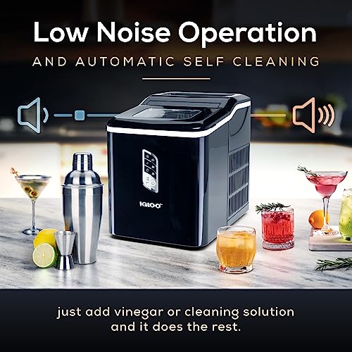 Electric Countertop Ice Maker Machine Portable 33lbs 24h Stainless Steel A7