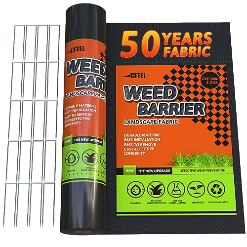 Weed Barrier Landscape Fabric 3x200FT Heavy Duty Ground Cover k7