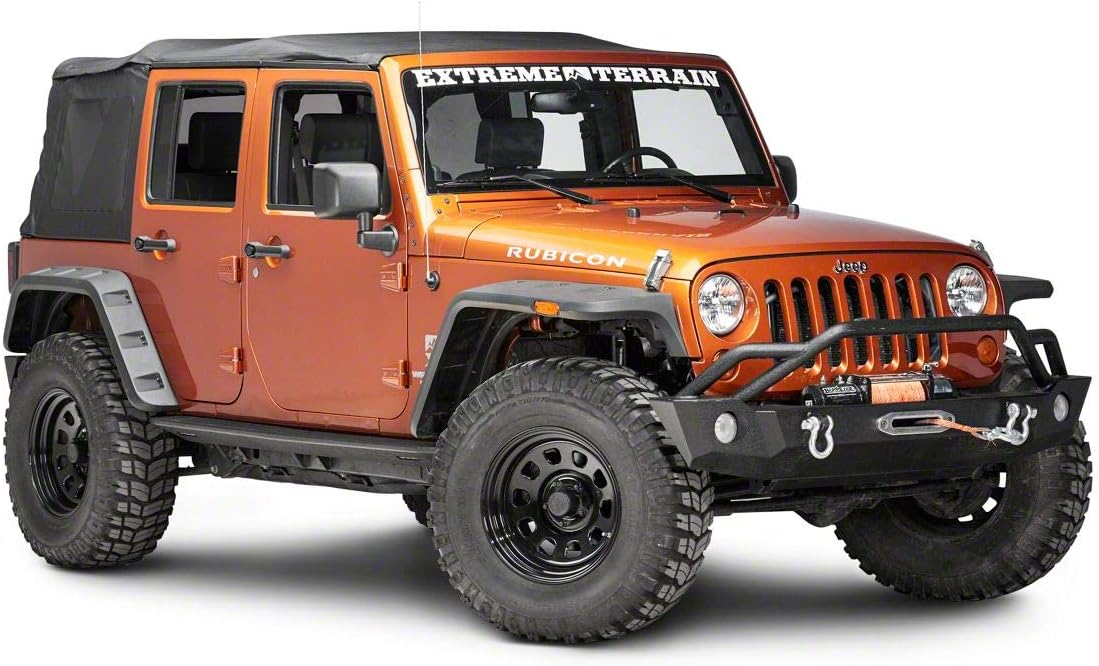 Rock Sliders with LED Lights Textured Black A7