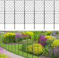 Decorative Garden Fence 10 Panels 38in (H) x 10.5ft (L) Border Animal Barrier, Rustproof Metal Wire Landscape Wire Edge Flower Bed Fencing for Patio Yard Outdoor Decor, Square
