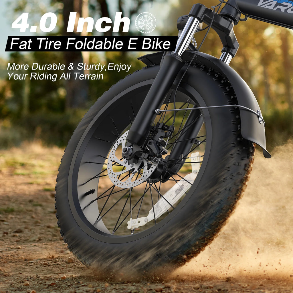 Folding Electric Bike 750W Fat Tire 48V 13Ah Full Suspension Ebike a7