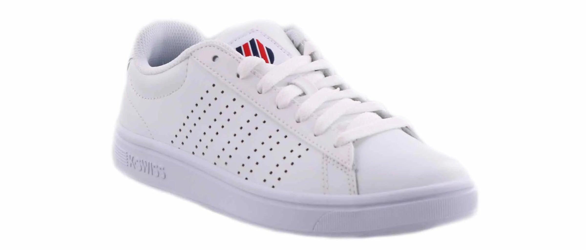K-Swiss Court Casper Casual Shoe White in Size 6 - Curated Treasures Market
