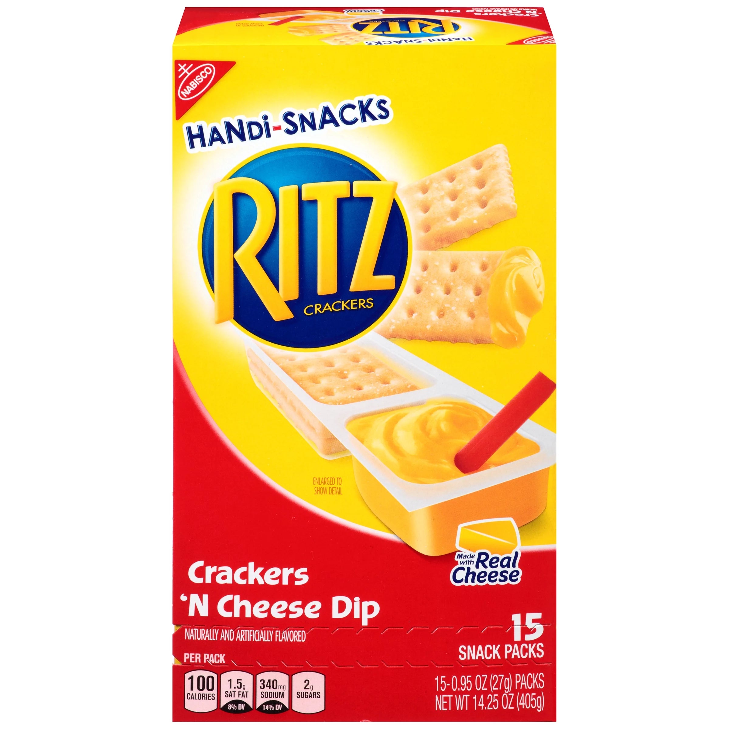 Nabisco Handi-Snacks Ritz Crackers 'N Cheesy Dip, 0.95 Oz., 15 Count - Curated Treasures Market
