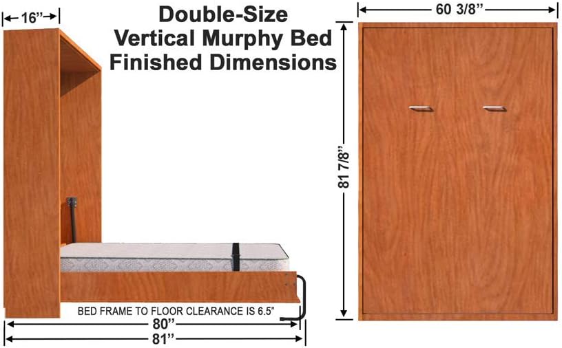 Queen Size Murphy Bed Hardware Kit DIY Wood Frame Folding Wall Bed 7k