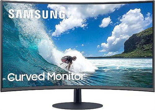 Open Box SAMSUNG 32" FHD T55 1000R Curved Monitor 75Hz 1080p LC32T550FDNXZA - BLACK - Curated Treasures Market