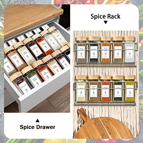 Glass Spice Jars with Bamboo Lids 48 Pack k7m