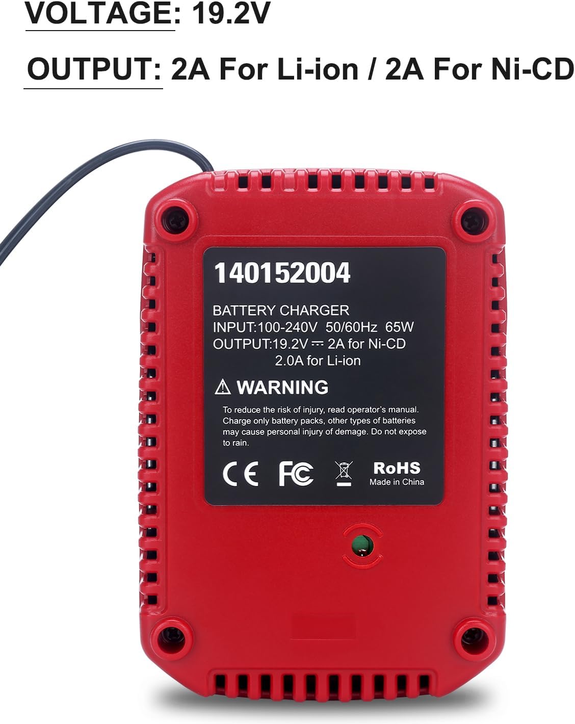 19.2V Lithium-ion & Ni-cad Battery Charger Replacement A7k