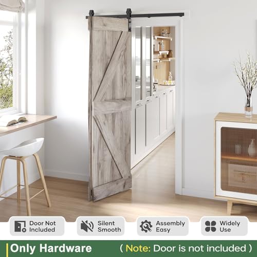 Bifold Sliding Barn Door Hardware Track Kit 4f