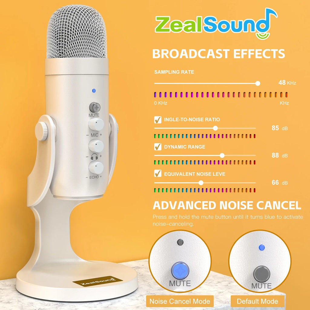 USB Microphone Noise Cancel for PC PS5 Streaming Recording k7