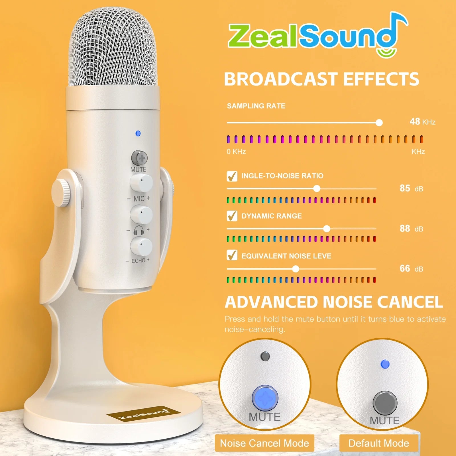 USB Microphone Noise Cancel for PC PS5 Streaming Recording k7
