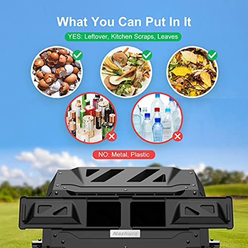 Compost Tumbler Dual Chamber 43 Gallon a7