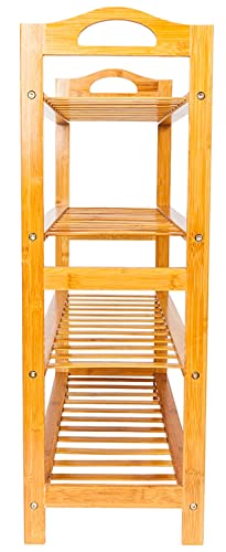 Bamboo Shoe Rack 4 Tier Espresso k7