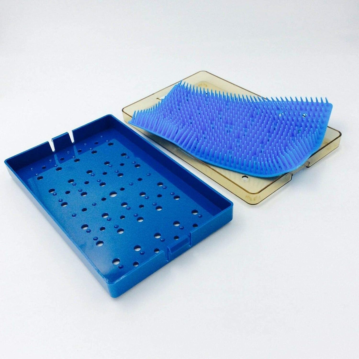 Sterilization tray with silicone mat for eye surgery, pack of 2 k7