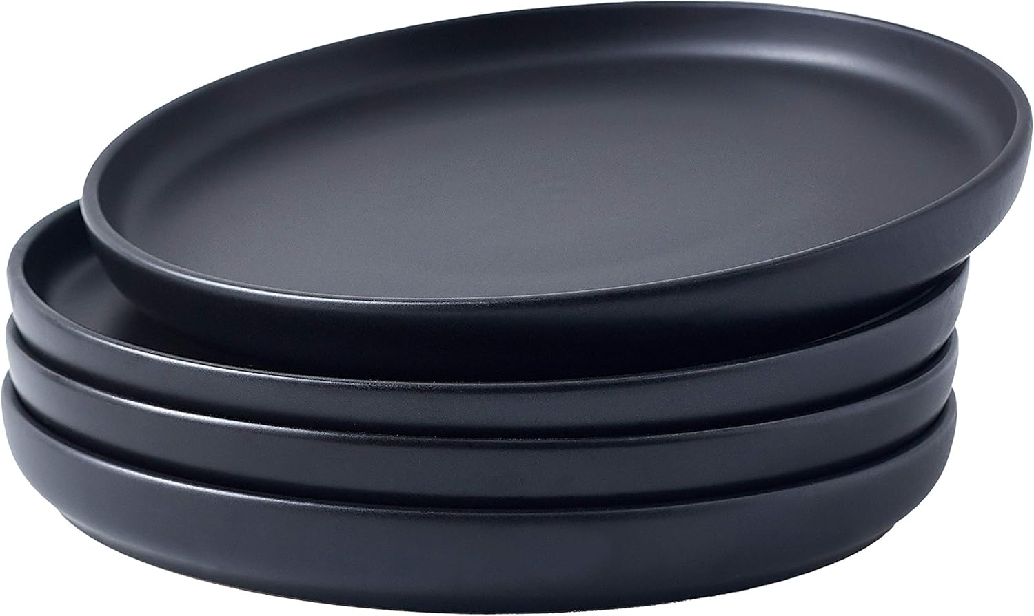 Matte Ceramic Serving Plates 11-inch Round Set with Cast Iron Dutch Oven and Skillet Lid q7