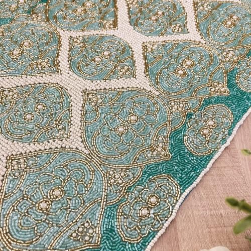 Beaded Table Runner 13x36 Multicolour H7q