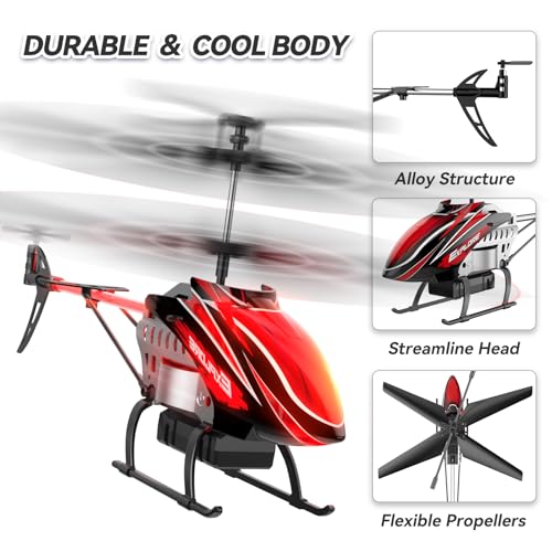 RC Helicopter for Kids, 30Mins Flight, LED Lights, Altitude Hold a7