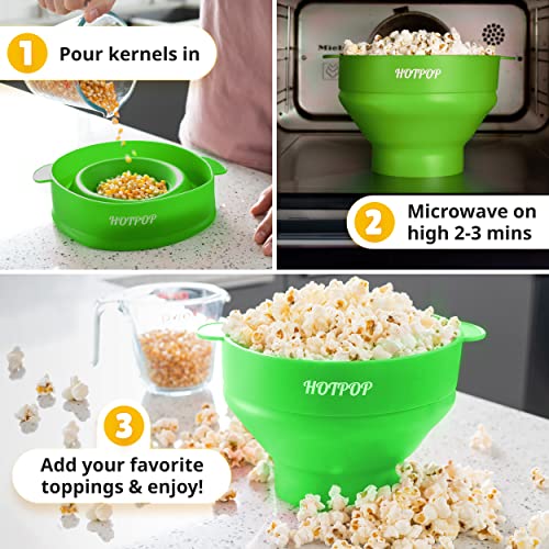 Microwave Popcorn Popper Silicone Collapsible Bowl BPA-Free k7