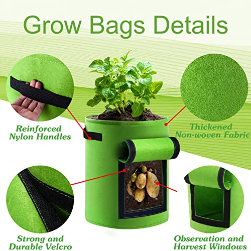 7 Gallon Potato Grow Bags with Handles & Access Flap k4