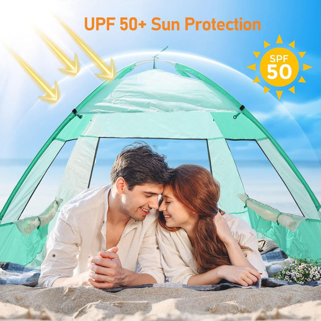 Pop Up Beach Tent, Anti-UV, 3 Mesh Windows G7
