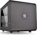Thermaltake Core V21 SPCC Micro ATX, Mini ITX Cube Gaming Computer Case Chassis, Small Form Factor Builds, 200mm Front Fan Pre-installed, CA-1D5-00S1WN-00 Black