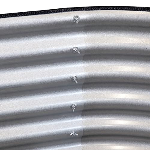 Oval Raised Garden Bed Stackable Steel Planter Kit Brown k7
