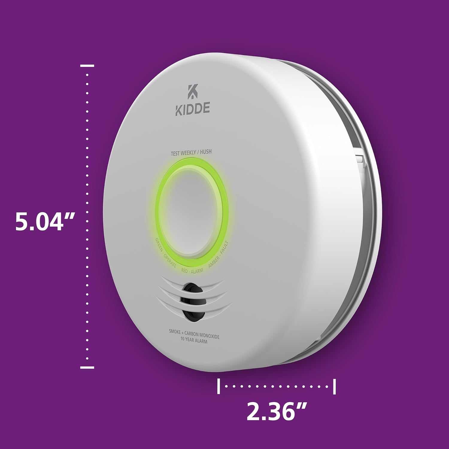 Smoke & CO Detector WiFi Hardwired 2 Pack 7k